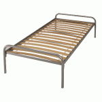 EVOLUTION LIT ESSENTIEL SOMMIER LATTES 90X200 CM TAUPE - MANUTAN COLLECTIVITÉS