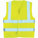 GILET HI-VIZ DOUBLE BANDE ET BAUDRIER CLASSE 2 - JAUNE - XL - COVERGUARD