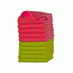 LOT DE 10 COUVERTURES POLAIRE 250 G/M2 100X150 FUSCHIA/PISTACHE - MANUTAN COLLECTIVITÉS