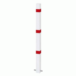 POTEAU ACIER LAQUÉ 70X70 MM BLANC ROUGE À SCELLER - CROSO