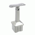 SUPPORT MAIN COURANTE CARRÉE 40 X 40 MM - INOX 304 - FIXE POUR PROFIL ROND - DROIT - BROSSÉ DESIGN PRODUCTION