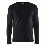T-SHIRT MANCHES LONGUES COL ROND NOIR TAILLE M - BLAKLADER