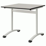 TABLE MALIBU 80X80 T6 DL STR ANTIB BLC SE W911/NOIR BLC 9016