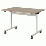 TABLE MALIBU RAB. 120X80 T6 DL STRA ABS CHÊNE 1146/BLC 9016 - MANUTAN EXPERT