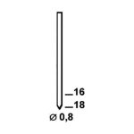 14 000 FINETTES MINIBRADS EN BANDE STANOX D. 0,8 X L. 16 MM BE-16 - 6BE161 ALSAFIX