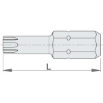 UNIOR - 602412 - PUNTA TORX (CONTENEUR 3 UD) TX 25 SÉRIE 6472C6.3