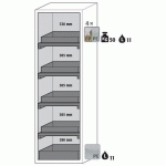 ARMOIRE SÉCURITÉ S-PHOENIX-90 S90.196.060.FDASR GRIS CLAIR - ASECOS