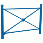 BARRIÈRE PROVINCE ROSACE 1.57 M BOULE - ZINC BLEU 5010 - PROCITY