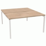 BUREAU BENCH L.140XP.163CM IDEA PIED 01 ORME/BLANC - QUADRIFOGLIO