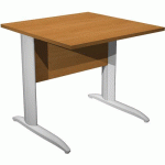 BUREAU DROIT PIEDS L EN MÉTAL FAST - 80 CM - AULNE - ALU
