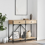 VIDAXL - TABLE CONSOLE CHÊNE SONOMA 100X39X78,5 CM BOIS D'INGÉNIERIE