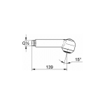 GROHE - DOUCHETTE DOUBLE JET EICHELBERG POUR VASQUE AL DENTE CHROMÉ