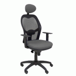 FAUTEUIL DE BUREAU JORQUERA - DOSSIER MAILLE - GRIS FONCÉ