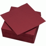 SERVIETTE JETABLE DOUBLE POINT BORDEAUX 38 X 38 CM (VENDU PAR 50)