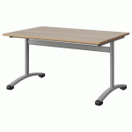 TABLE MALIBU 120X80 T4 DL STRA ALAISÉ ACACIA/GRIS 9006