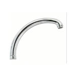 TRADE SHOP TRAESIO - BEC DE REMPLACEMENT BAS LONG POUR MITIGEUR D'EVIER CHROME POLI 19CM