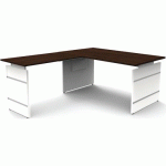 BUREAU RÉGLABLE FORM4 L 1600MM + EXTENSION L 1000 MM WENGÉ - KERKMANN