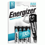 ENERGIZER MAX PLUS - PACK DE 4 PILES ALCALINES AAA/LR03 - 1,5V