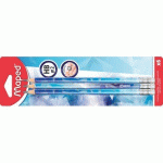 LOT DE 8 - CRAYON DE PAPIER ARCTIC, AVEC GOMME, HB, BLISTER DE 6