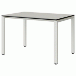 TABLE MALIBU 120X80 T6 SOUDÉ ST BLC SEL W911/NOIR BLC 9016
