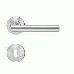 BÉQUILLE DOUBLE SUR ROSACE SLIM STYLE BE300B À CLIPSER EN INOX SATINÉ - CLÉ L KARCHER DESIGN