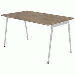 BUREAU SIMPLE 140X80 ORME PIEDS BLANC - QUADRIFOGLIO