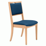 CHAISE GINKGO PÉTROLE - STRUCTURE HÊTRE NATUREL - SUNSET CREATION