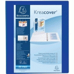 CLASSEUR PP PERSONNALISABLE 4 ANNEAUX 25MM A4 MAXI BLEU - EXACOMPTA