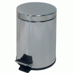 COLLECTEUR À PÉDALE JVD 3 L INOX MIROIR