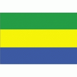 DRAPEAU GABON : DIMENSIONS - 50 X 75 CM