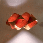 LZF LAMPS LZF SWIRL SUSPENSION, CÂBLE NOIR Ø 54CM CERISIER