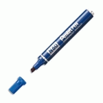 MARQUEUR PERMANENT PENTEL N60 - CORPS METAL - POINTE BISEAUTEE BLEUE