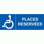 PANNEAU PICTO PLACES RÉSERVÉES PMR - 700 X 250 - PVC