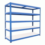 RAYONNAGE MANUTAN RAPID 1 2440X2440X915 5 TAB BLEU MELA