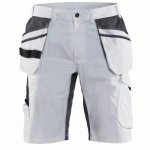SHORT PEINTRE STRETCH BLANC/GRIS FONCÉ TAILLE 40 - BLAKLADER