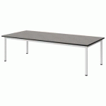 TABLE MALIBU 180X80 T1 4P STRA BÉTON F186/NOIR BLC 9016