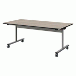 TABLE MALIBU RAB 160X80 T4 DL ST ANTIB ACACIA/NOIR GRIS 9006