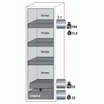 ARMOIRE SÉCURITÉ S-CLASSIC-90 S90.196.060.WDASR GRIS CLAIR