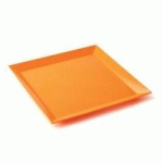 ASSIETTE CARREE 24,5 CM MELAMINE ORANGE