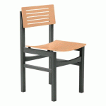 CHAISE EOLE 4 PIEDS - HÊTRE NATUREL - HÊTRE ANTHRACITE - SUNSET CREATION