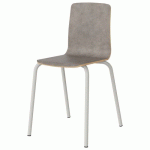 CHAISE MALIBU 4P T7 COQUE BÉTON CHIC F186 / ALU BLANC 9016