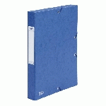 CHEMISE BOX CARTE EUROFOLIO+ OXFORD 24 X 32 CM DOS 4 CM BLEUE