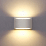 COMELY - APPLIQUES MURALES INTERIEUR, BLANC LAMPE MURALE LED 7W BLANC CHAUD MODERNE APPLIQUE MURALE EN PLÂTRE POUR CHAMBRE MAISON COULOIR SALON (G9