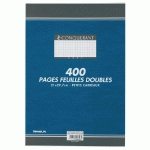 COPIES DOUBLES 400 PAGES - 5X5 A4 - 210 X 297 MM BLANC 90G/M² - NON PERFOREES