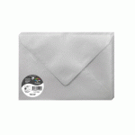 LOT DE 2 - PAQUET DE 20 ENVELOPPES POLLEN 162X229MM 120G/M² - ARGENT