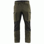 PANTALON DE TRAVAIL SERVICES STRETCH VERT OLIVE/NOIR TAILLE 38C - BLAKLADER