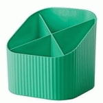 MULTIPOT À CRAYONS RE-X-LOOP, PLASTIQUE ÉCO, VERT - LOT DE 4
