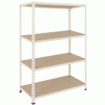 RAYONNAGE MANUTAN RAPID 2 1980X915X610 GRIS - 4 NIVEAUX