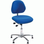 SIÈGE AKTIV - TISSU - BAS - PATIN - BLEU - GLOBAL PROFESSIONAL SEATING