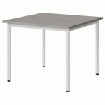 TABLE MALIBU 80X80CM T4 4P STRA ABS BÉTON F186/BLC 9016